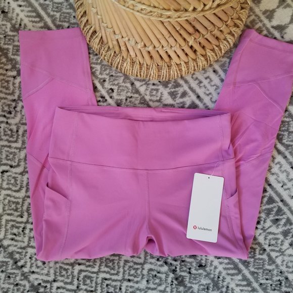 lululemon athletica Pants - NWT Lululemon Pace Rival Crop Pink Size 8 Magenta